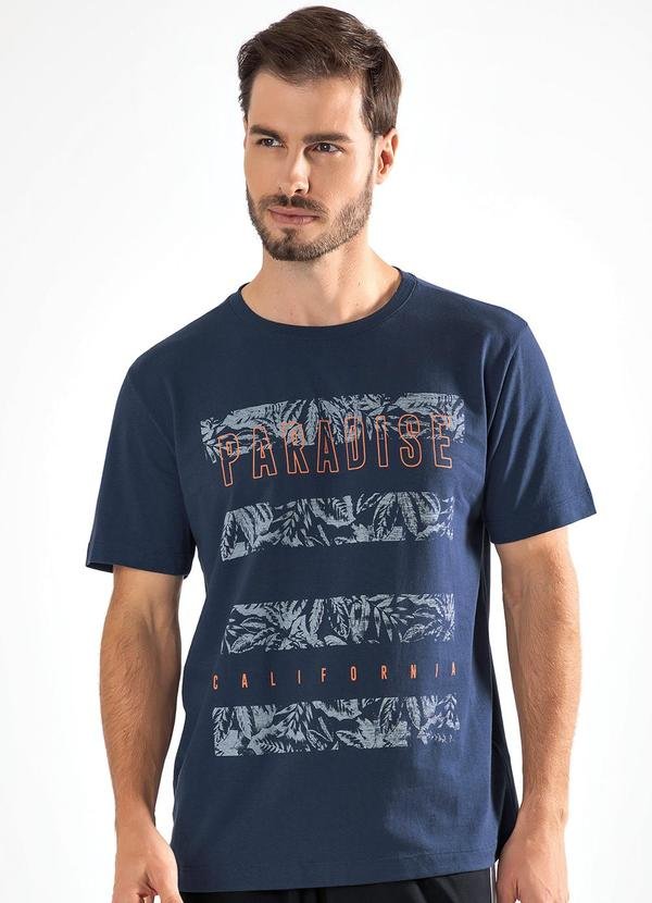 Imagem principal Blusa Azul Escuro em Malha de Algodão Moda Pop Moda Pop