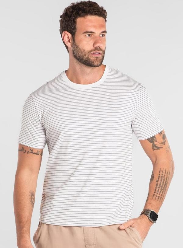 Imagem principal Camiseta em Cotton Listrado The Philippines Branco The Philippines