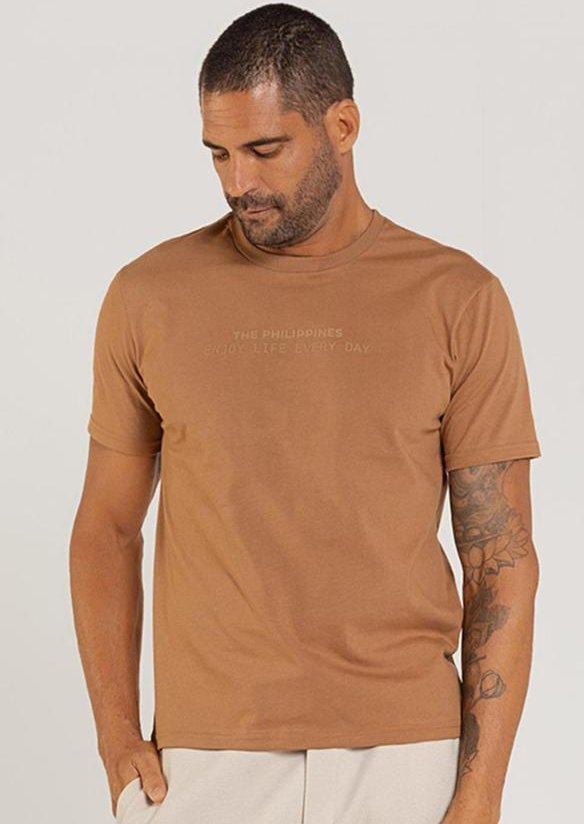 Imagem principal Camiseta em Meia Malha Marrom The Philippines The Philippines