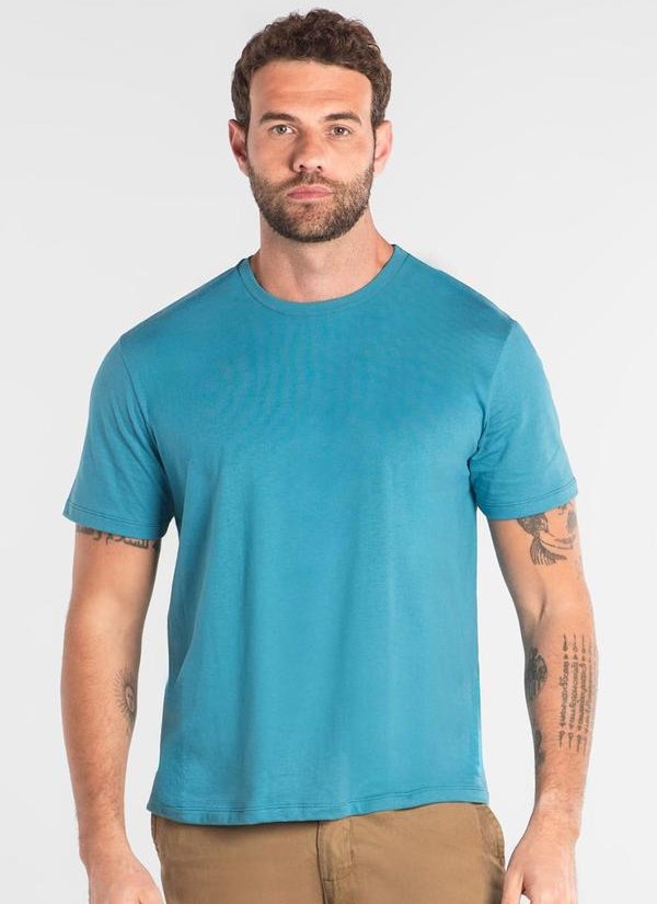 Imagem principal Camiseta Manga Curta Masculina Just Basic Azul JUST BASIC