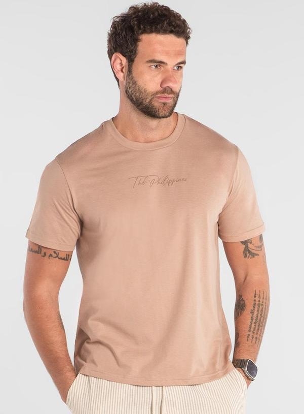 Imagem principal Camiseta Masculina Algodão The Philippines Marrom The Philippines