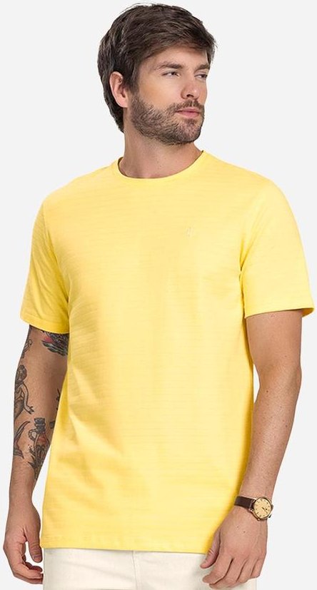 Imagem principal Camiseta Masculina Cotton Listrado Amarelo Diametro Diametro