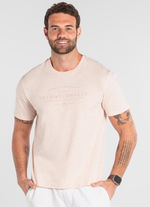 Imagem principal Camiseta Masculina em Algodão The Philippines Rosa The Philippines