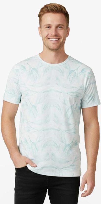 Camiseta Masculina em Meia Malha Azul