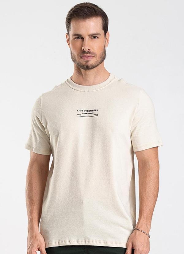 Imagem principal Camiseta Masculina Malhão Fruit Bege Diametro Diametro