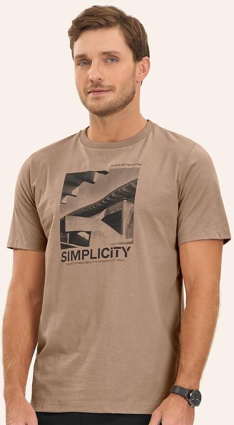 Imagem principal Camiseta Masculina Marrom Diametro Diametro