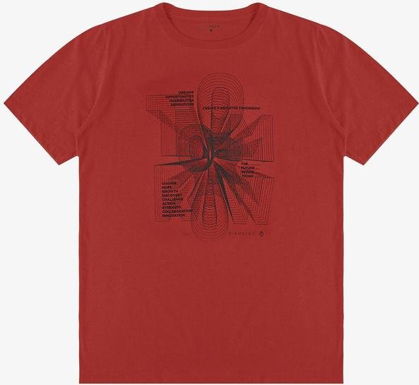 Imagem principal Camiseta Masculina Meia Malha Laranja Diametro Diametro