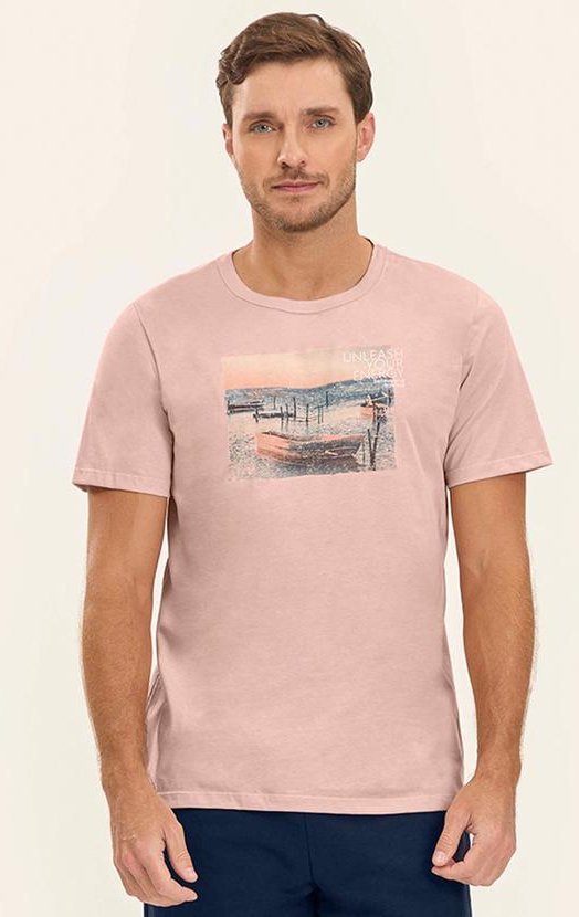 Imagem principal Camiseta Masculina Rosa Diametro Diametro