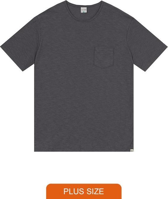 Imagem principal Camiseta Rajada com Bolso Plus Cinza Chumbo Malwee Malwee