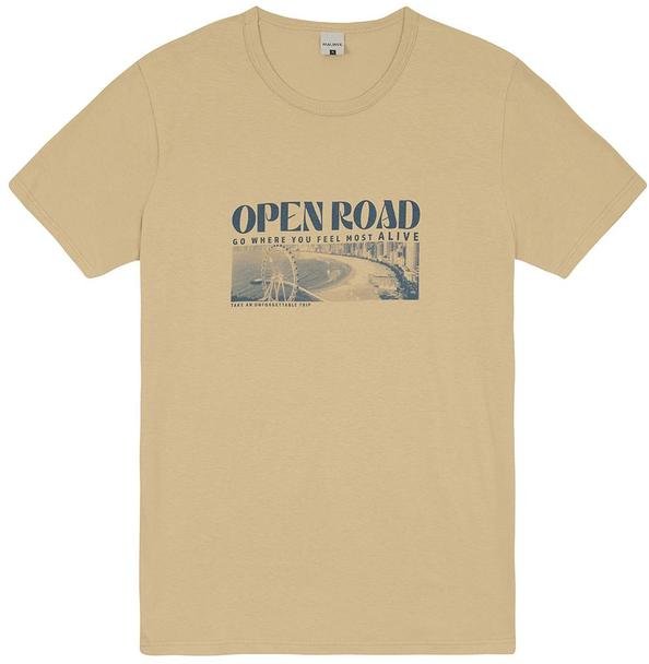 Camiseta Regular Open Road Areia