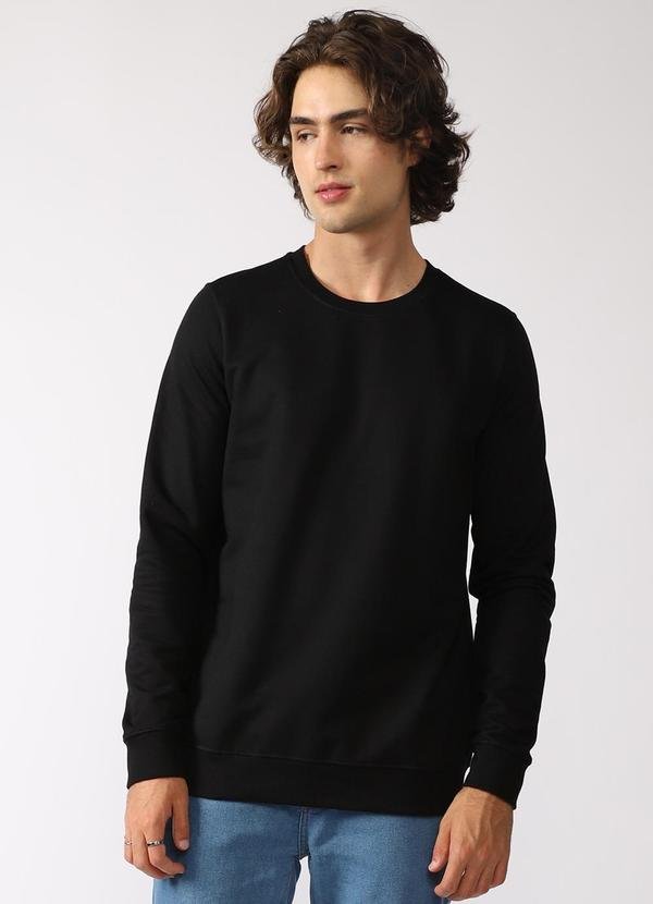 Imagem principal Blusão Moletom Flanelado Masculino Preto Basicamente Basicamente