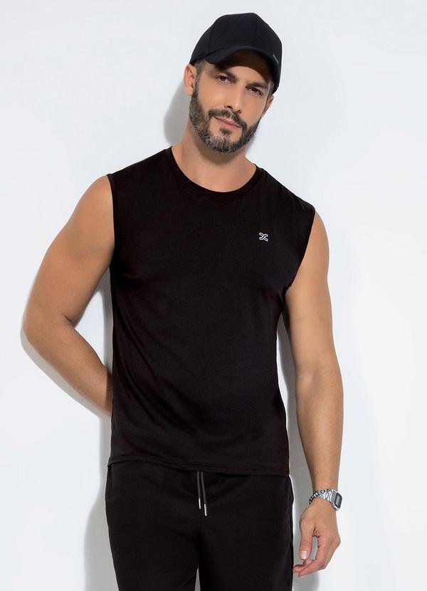 Regata em Tecido Tecnológico Preto