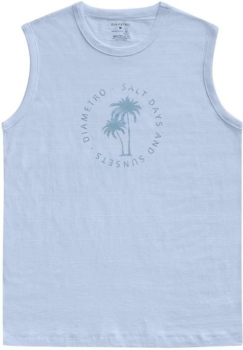 Imagem principal Regata Masculina Malha Maquinetada Azul Diametro Diametro