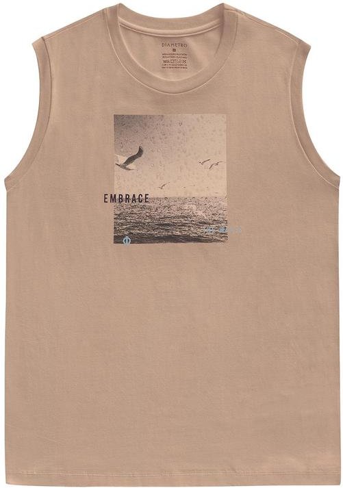 Imagem principal Regata Masculina Meia Malha Marrom The Philippines The Philippines