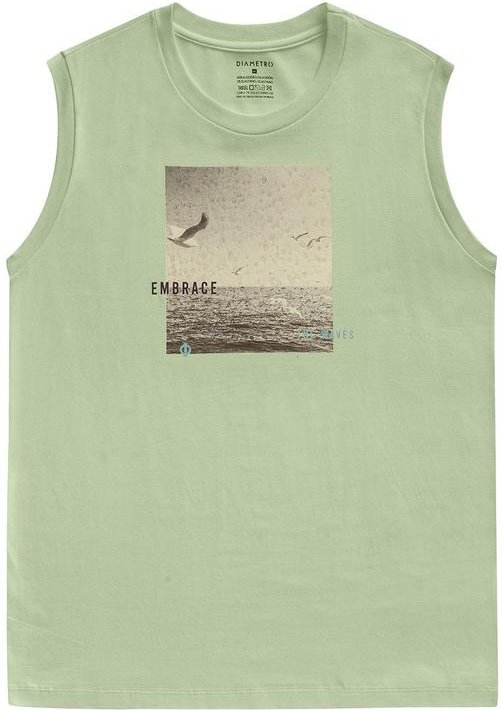 Imagem principal Regata Masculina Meia Malha Verde Diametro Diametro