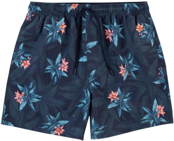 Imagem principal Shorts Slim Tropical em Tafetá Azul Marinho Malwee Malwee