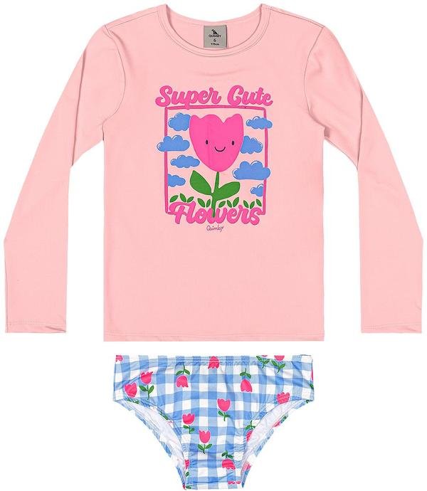 Imagem principal Biquíni com Flores Infantil Quimby Rosa Quimby