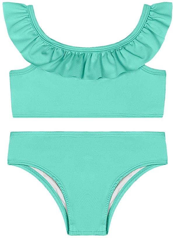 Imagem principal Biquíni Infantil em Malha Lisa Uv Dry Quimby Verde Quimby