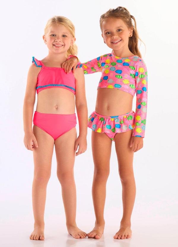 Imagem principal Biquíni Manga Longa Fps+50 Forro Up Baby Rosa Up Baby