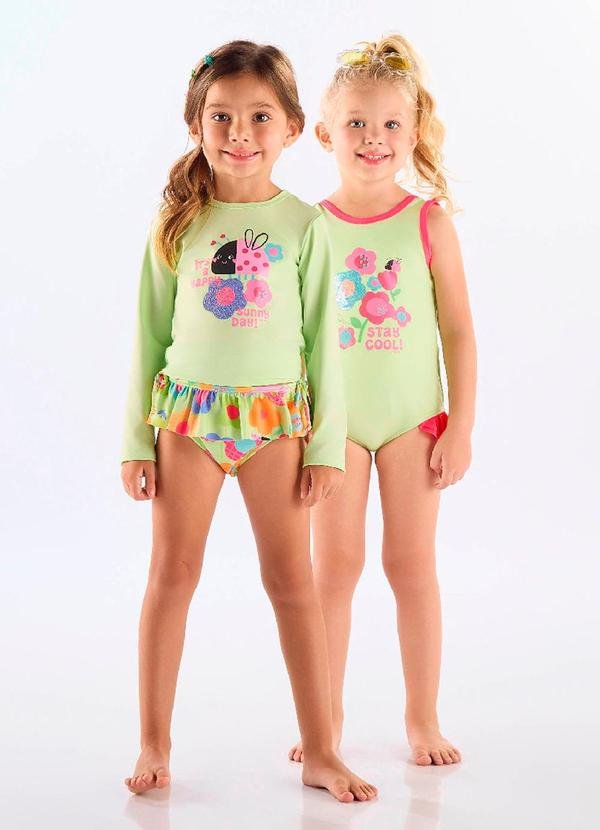 Imagem principal Biquíni Manga Longa Infantil Fps+50 Up Baby Verde Up Baby