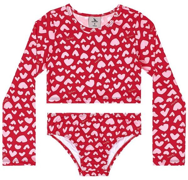 Imagem principal Biquíni Manga Longa Infantil Quimby Vermelho Quimby