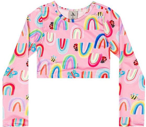 Imagem principal Biquíni Manga Longa Infantil Uv Dry Rosa Quimby Quimby