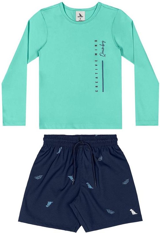 Imagem principal Conjunto Camiseta Fps 50+ e Bermuda Quimby Verde Quimby