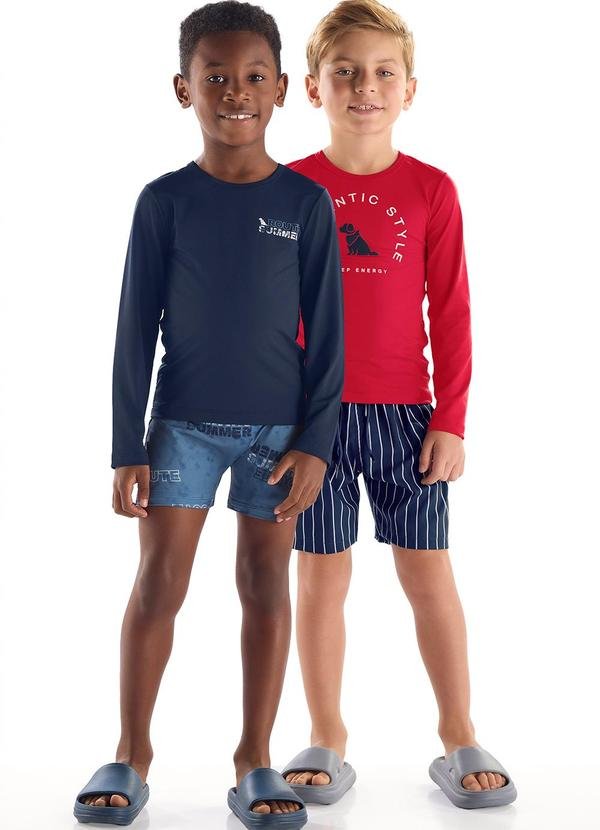 Imagem principal Conjunto Praia Camiseta e Bermuda Quimby Vermelho Quimby