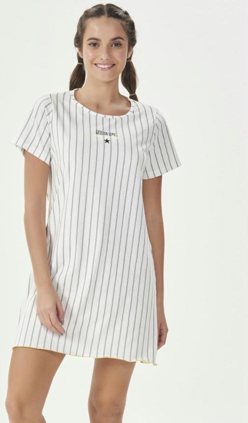 Imagem principal Camisola Manga Curta Bege Espaço Pijama Espaço Pijama