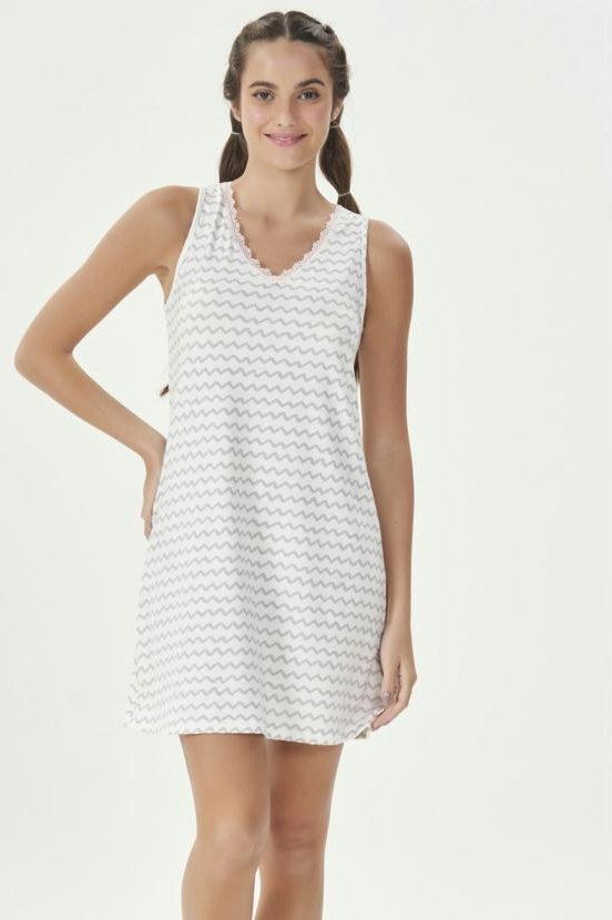 Imagem principal Camisola Regata Bege Espaço Pijama Espaço Pijama