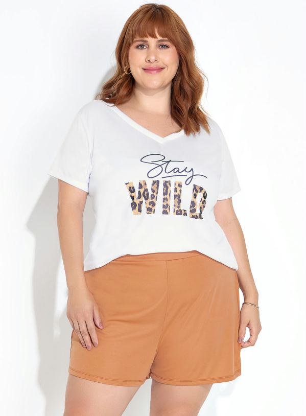 Imagem principal Pijama Curto Bege e Branco Marguerite Marguerite