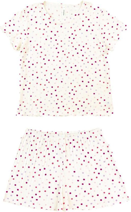 Imagem principal Pijama Curto Poá em Viscose Canelada Off White Malwee Malwee