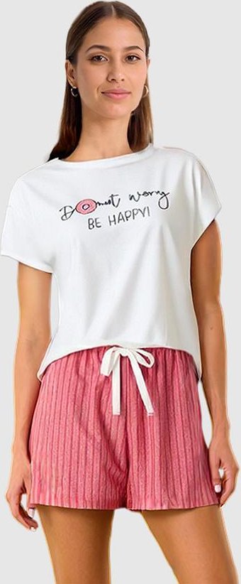 Imagem principal Pijama Donut Worry com Listras Off White Malwee Malwee