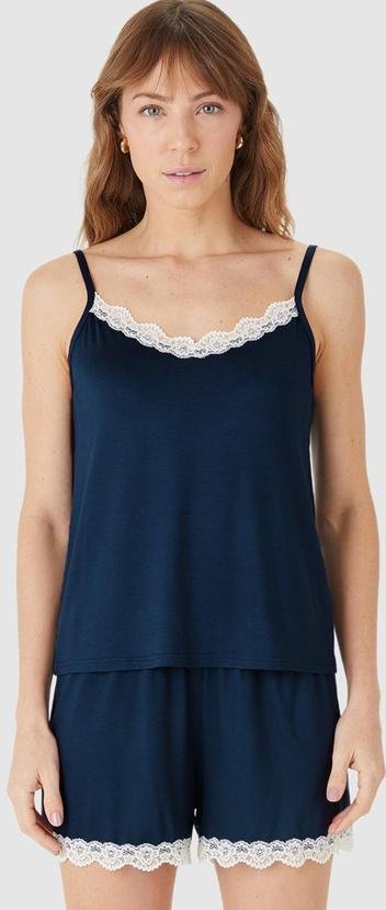 Imagem principal Pijama Justo com Renda Azul Marinho Malwee Malwee