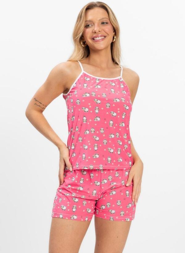 Imagem principal Short Doll Curto de Liganete Bella Ana Rosa Rovitex Rovitex