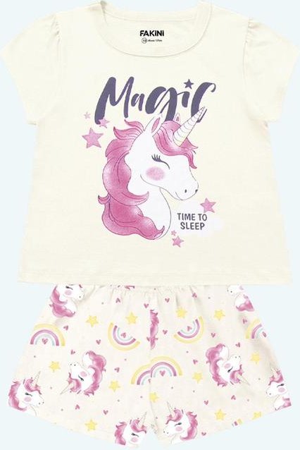 Imagem principal Conjunto Pijama Blusa e Short Bege Fakini Kids Fakini Kids