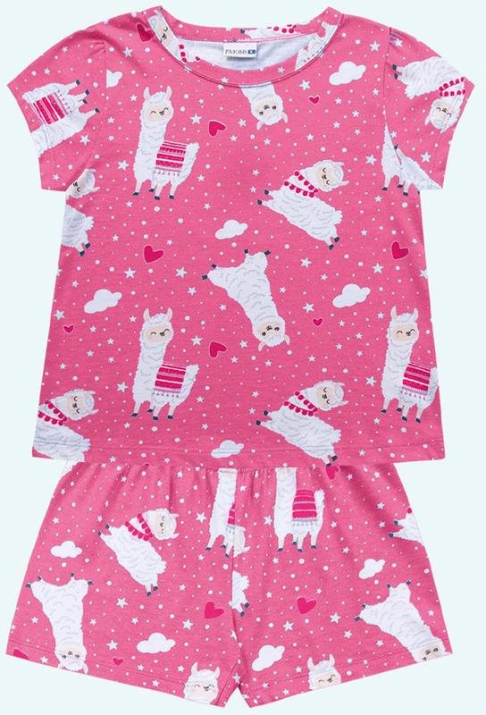 Conjunto Pijama Blusa e Short Rosa