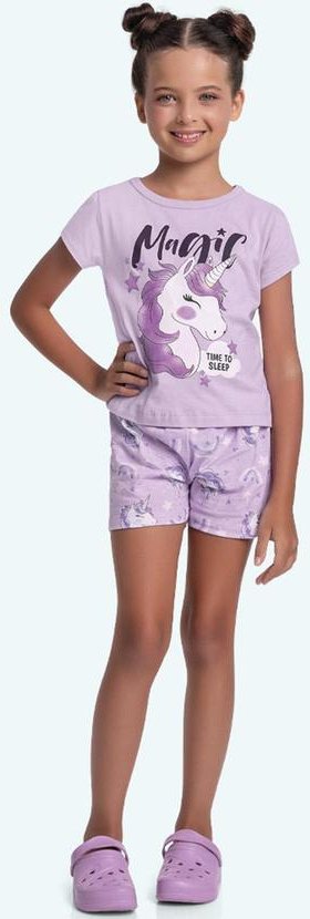 Imagem principal Conjunto Pijama Blusa e Short Roxo Fakini Kids Fakini Kids