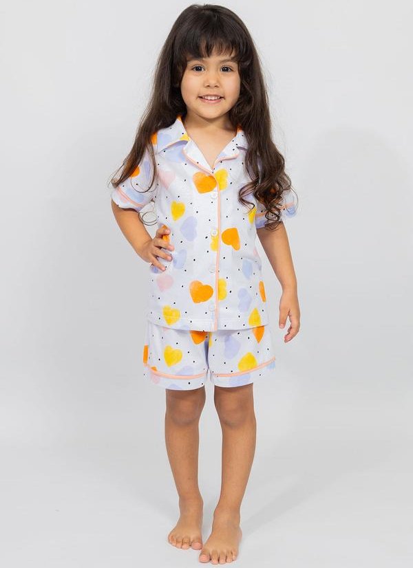 Imagem principal Pijama Americano Infantil Algodão Branco Piante Pijamas Piante Pijamas