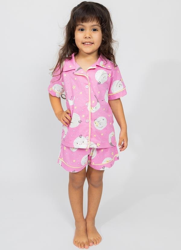 Imagem principal Pijama Americano Infantil Algodão Lua Rosa Piante Pijamas Piante Pijamas