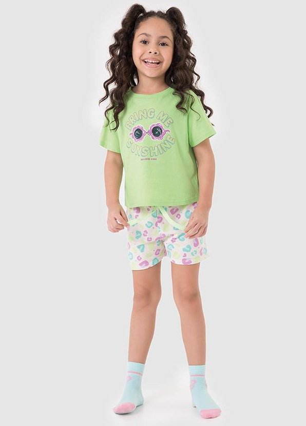 Imagem principal Pijama Bring Me Sunshine Brilha no Escuro Verde Malwee Kids Malwee Kids