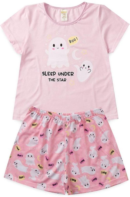 Imagem principal Pijama Feminino Verão Boo Rosa Atelie Da Crianca Atelie Da Crianca