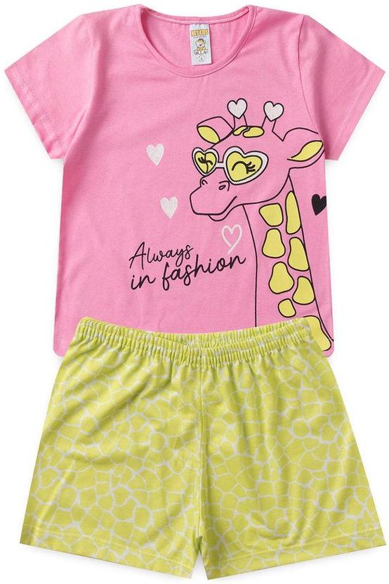 Imagem principal Pijama Feminino Verão Girafa Roxo Atelie Da Crianca Atelie Da Crianca