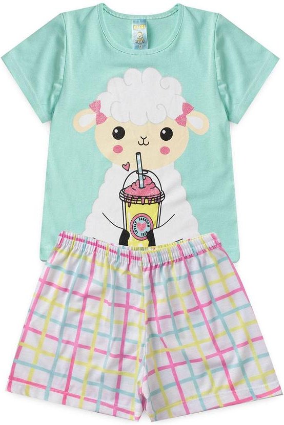 Imagem principal Pijama Feminino Verão Ovelha Azul Atelie Da Crianca Atelie Da Crianca
