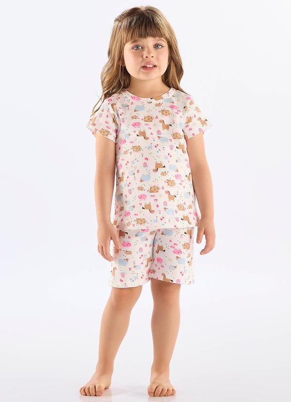 Imagem principal Pijama Infantil Feminino em Suedine Up Baby Branco Up Baby
