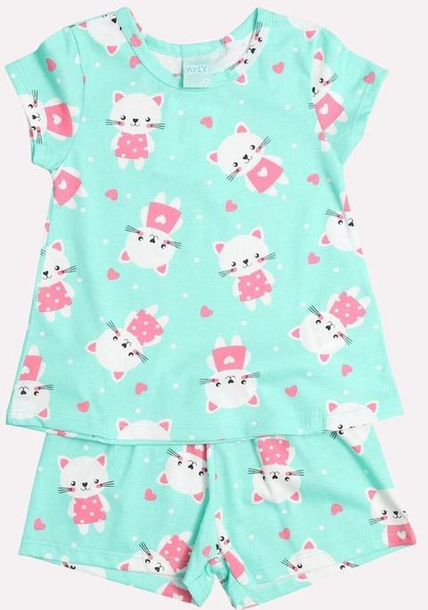Imagem principal Pijama Infantil Menina Estampado Verde Kyly Kyly