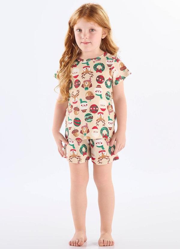 Imagem principal Pijama Infantil Natalino Suedine Up Baby Bege Up Baby