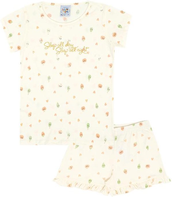 Imagem principal Pijama Meia Malha Bege Pulla Bulla Pulla Bulla