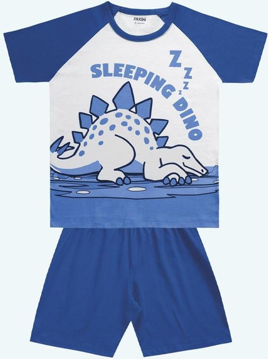 Imagem principal Conjunto Pijama Camiseta e Bermuda Azul Fakini Kids Fakini Kids