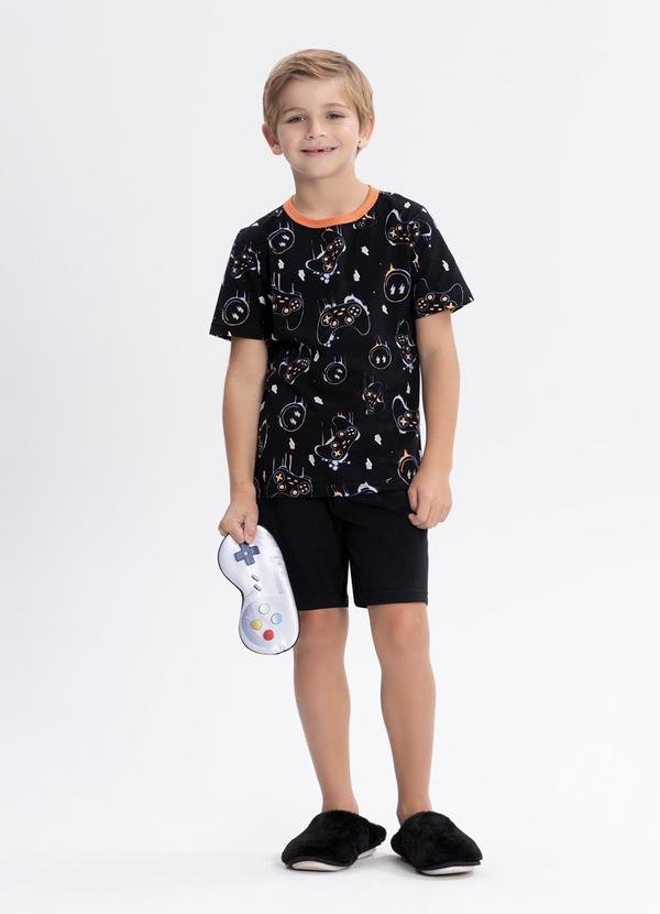 Imagem principal Pijama com Estampa que Brilha no Escuro Preto Alakazoo Alakazoo